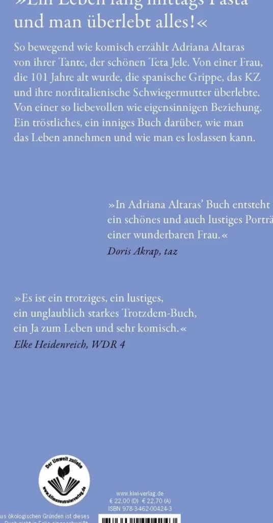 Romane>ZEIT Buchhandlung Altaras, Adriana: Besser allein als in schlechter Gesellschaft