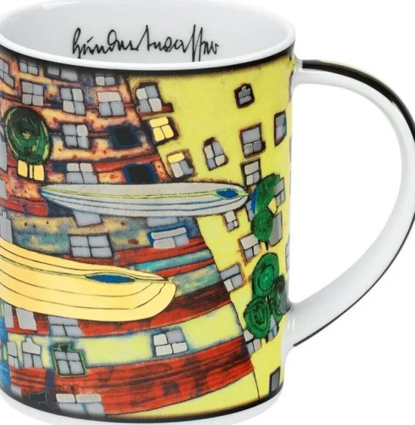 Keramik & Gläser>Ars mundi 4 Becher »Magic Mugs 2021« im Set nach Hundertwasser