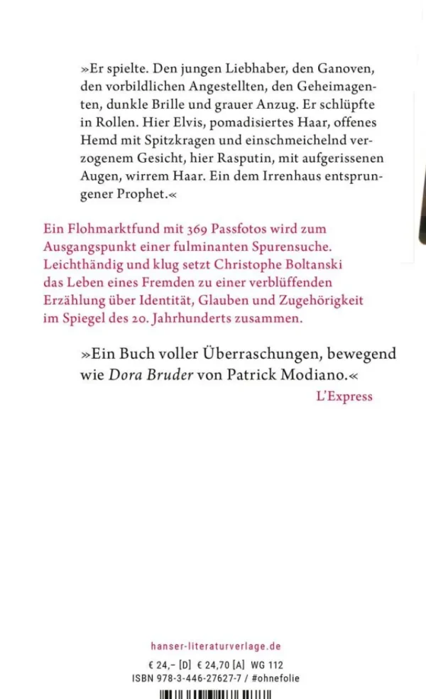 Romane>ZEIT Buchhandlung Boltanski, C: Leben des Jacob