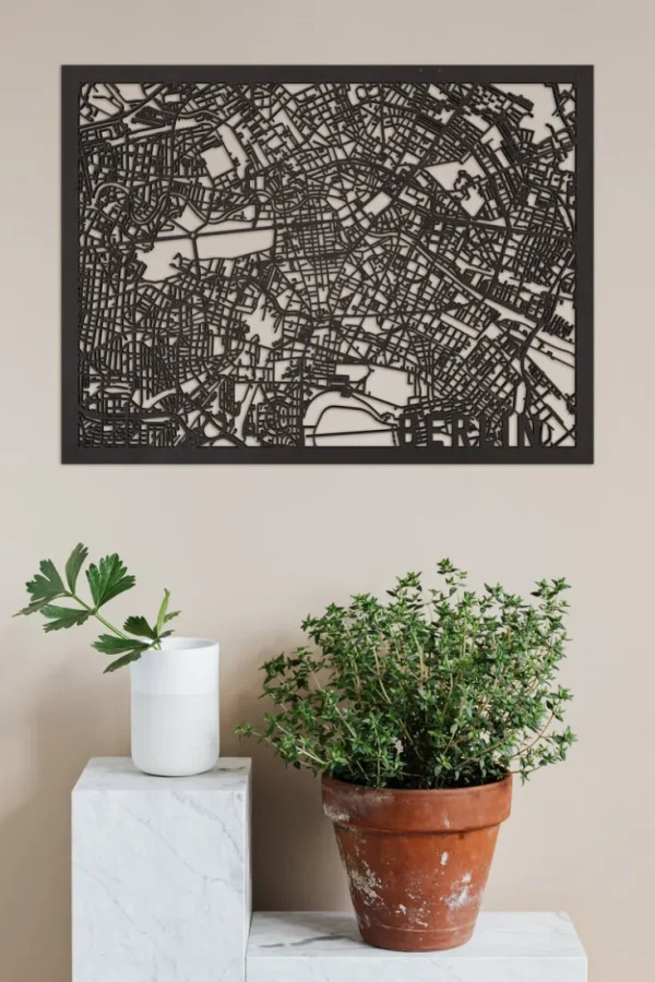 Wandbilder & Wanddekoration>City Shapes Citymap »Berlin« aus Holz