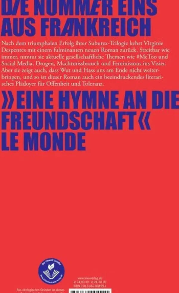 Romane>ZEIT Buchhandlung Despentes, Virginie: Liebes Arschloch