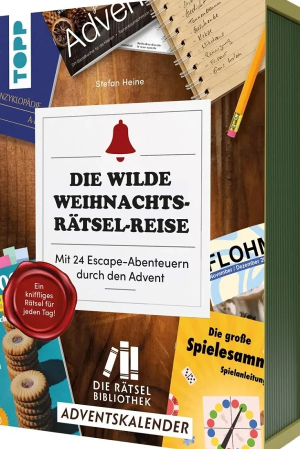 Kalender>ZEIT Buchhandlung Die Rätselbibliothek. Adventskalender - Die wilde Weihnachts-Rätsel-Reise