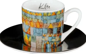 Geschirr & Gläser | Keramik & Gläser>Ars mundi 4 Espressotassen mit Künstlermotiven im Set nach Klee