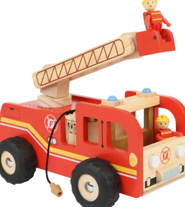 Weihnachtsgeschenke | Holzspielzeug>Small Foot Feuerwehrauto mit Drehleiter