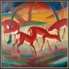 Alle Werke>Ars mundi Franz Marc: ​ Bild »Rote Rehe I« (1910)