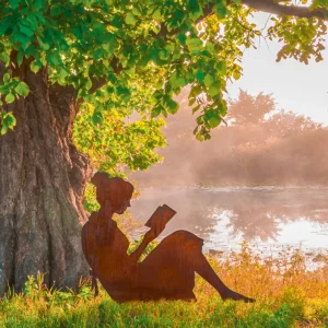 Gartendekoration | Alle Skulpturen>Ars mundi Gartenfigur Silhouette »Lesende«