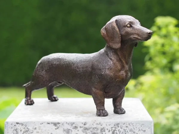 Alle Skulpturen | Garten>Ars mundi Gartenskulptur »Dackel« aus Bronze