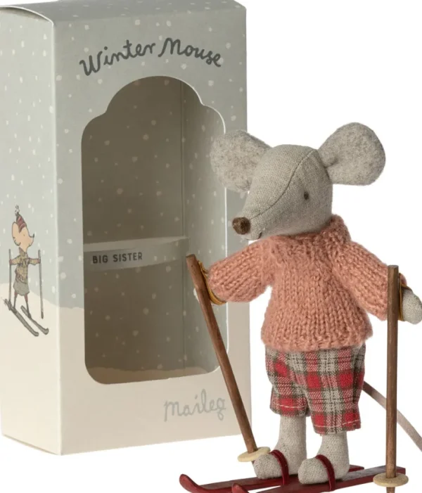 Weihnachtsgeschenke | Kuscheltiere & Puppen>Maileg Große Schwester Wintermaus mit Ski