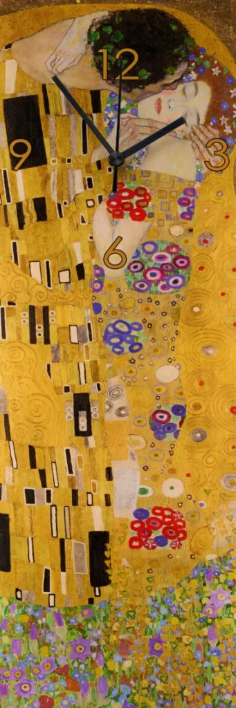 Künstleruhren | Wand- & Tischuhren>Ars mundi Gustav Klimt: Wanduhr »Der Kuss«