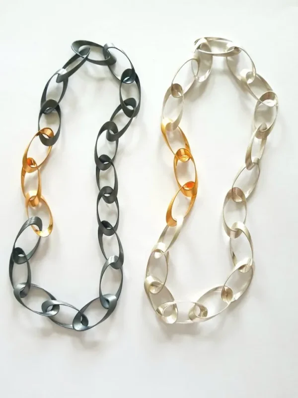 Goldschmiedeschmuck>HML Berlin HML-Collier »Standing Ovations«, Silber und Gold