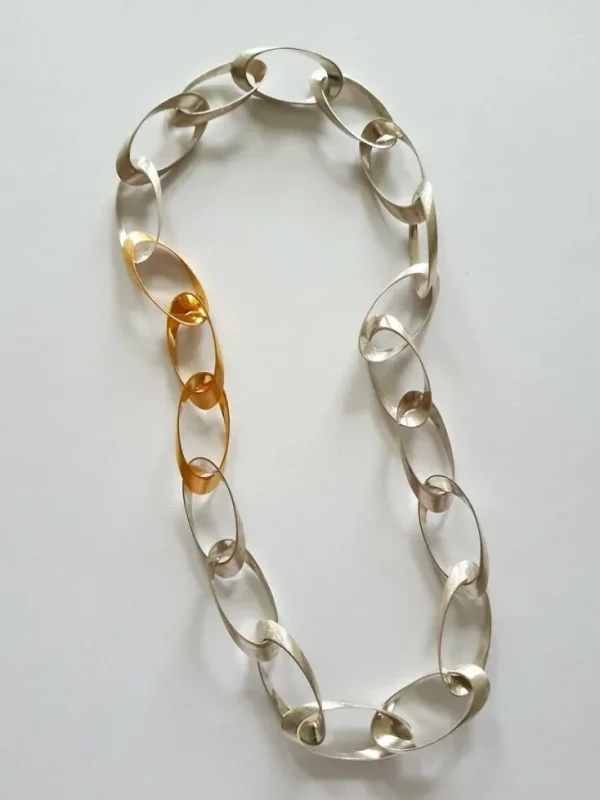 Goldschmiedeschmuck>HML Berlin HML-Collier »Standing Ovations«, Silber und Gold