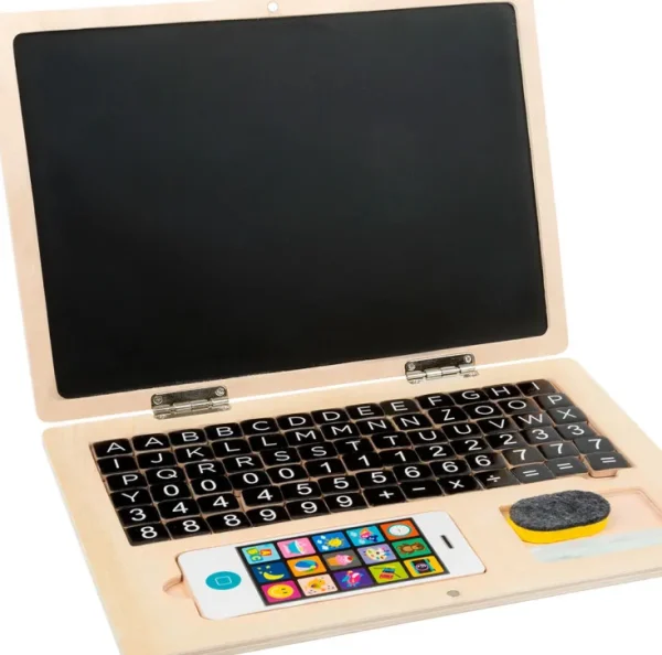 Holzspielzeug>Small Foot Holz Laptop mit Magnettafel