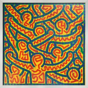 Alle Werke>Ars mundi Keith Haring: ​ Bild »Untitled 1989«, gerahmt​