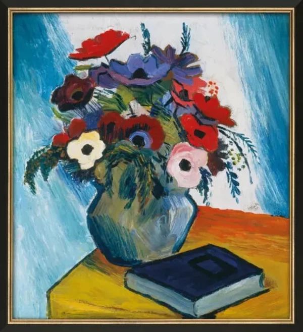 Alle Werke>Ars mundi Macke, August: »Stillleben mit Anemonen und blauem Buch«, 1911