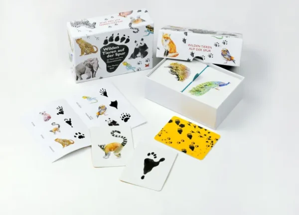 Spiele & Puzzle | Spiele Für Kinder>Laurence King Verlag Memo-Spiel »Wilden Tieren auf der Spur - 25 Tiere und ihre Pfotenabdrücke«