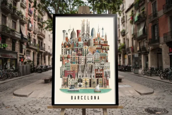 Wandbilder & Wanddekoration>Martin Schwartz Poster »Barcelona«