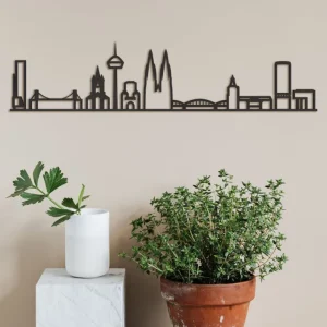 Wandbilder & Wanddekoration>City Shapes Skyline »Köln« aus Holz