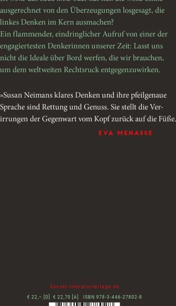 Sachbücher>ZEIT Buchhandlung Susan Neiman: Links ist nicht woke