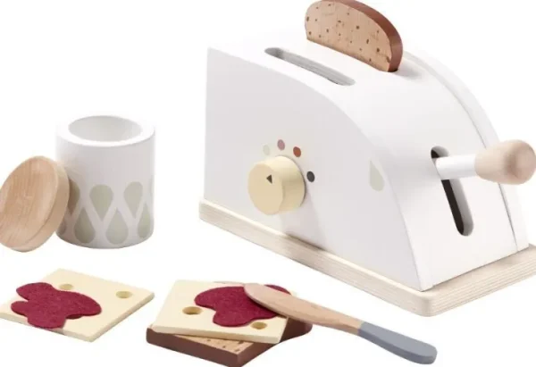 Holzspielzeug>Kids Concept Toaster mit Zubehör