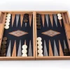 Spiele & Puzzle | Spiele Für Erwachsene>MANOPOULOS Walnuss-Backgammon mit Schwarzeiche und grauen Intarsien