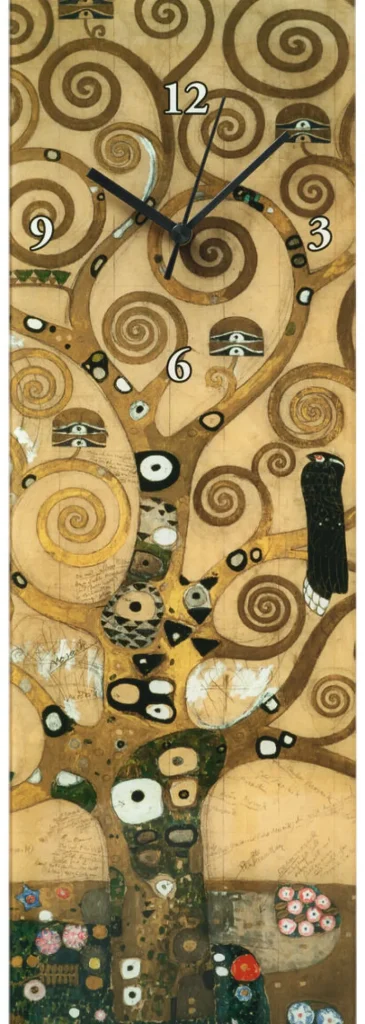 Wand- & Tischuhren>Gustav Klimt Wanduhr »Lebensbaum« nach