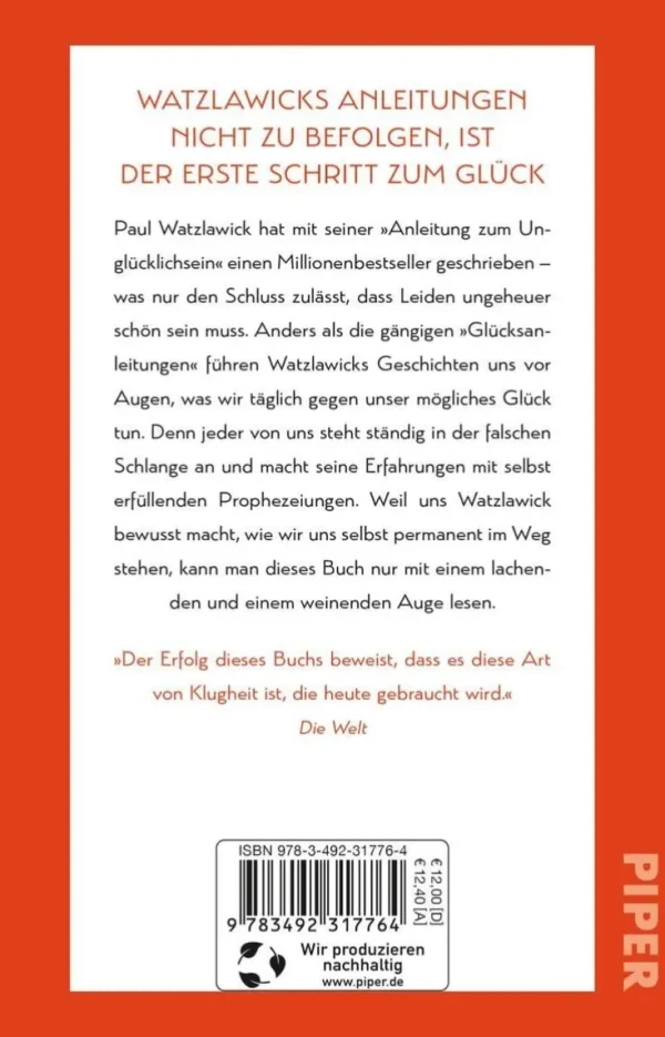 Sachbücher>ZEIT Buchhandlung Watzlawick, P: Anleitung zum Unglücklichsein