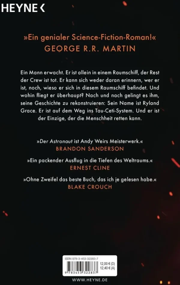 Romane>ZEIT Buchhandlung Weir, Andy: Der Astronaut