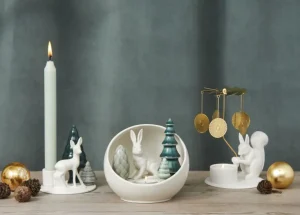 Dekoration & Vasen>Dottir Nordic Design Wintergeschichte »Bambi mit Tannen«, stehend