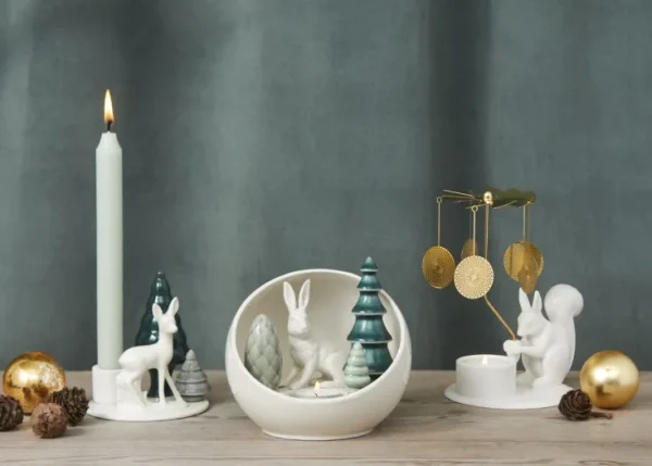 Dekoration & Vasen>Dottir Nordic Design Wintergeschichte »Bambi mit Tannen«, stehend