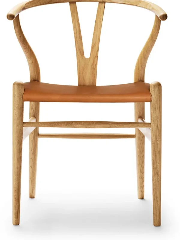 Sondereditionen | Stühle & Sessel>Carl Hansen ZEIT Sonderedition »CH24«, Wishbone Chair aus Eiche und Leder