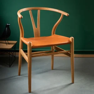 Sondereditionen | Stühle & Sessel>Carl Hansen ZEIT Sonderedition »CH24«, Wishbone Chair aus Eiche und Leder