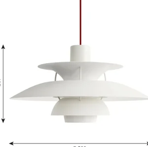 Sondereditionen | Pendelleuchten>Louis Poulsen ZEIT-Sonderedition Pendelleuchte »PH5 Monochrome« in Weiß und Rot