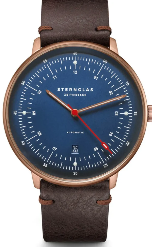 Armbanduhren>Sternglas ZEIT-Sonderedition Uhr »Hamburg«, Bronze